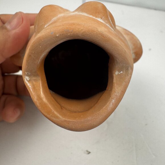 Terracotta Frog Pottery Figurine with 3 Mini Gardening Tools Clay Sculpture Gard - Picture 10 of 10